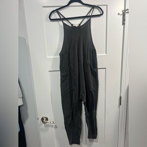 Moa Moa Charcoal Acid Washed Jumpsuit